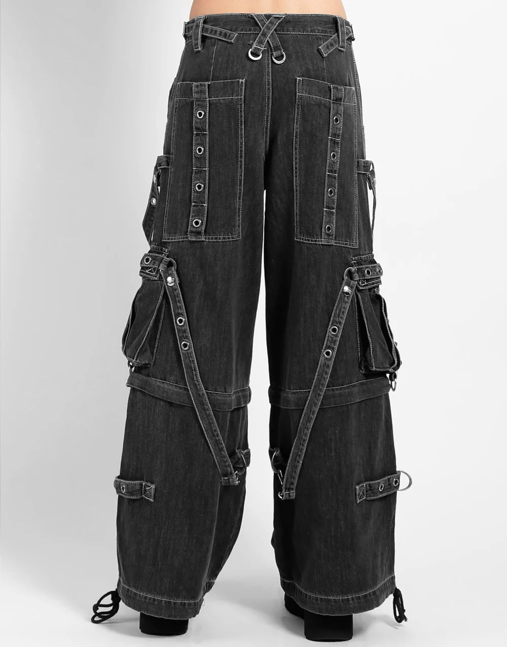 Tripp NYC Denim Strap Pant Black - Rogue