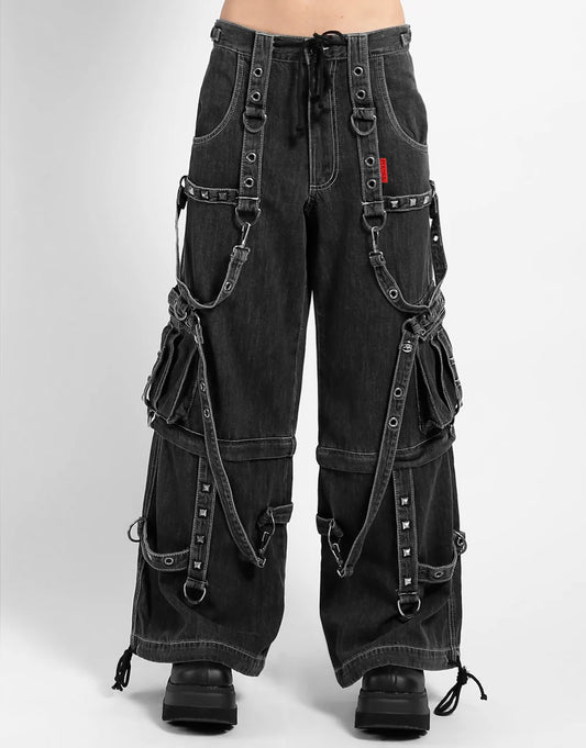 Tripp NYC Denim Strap Pant Black - Rogue