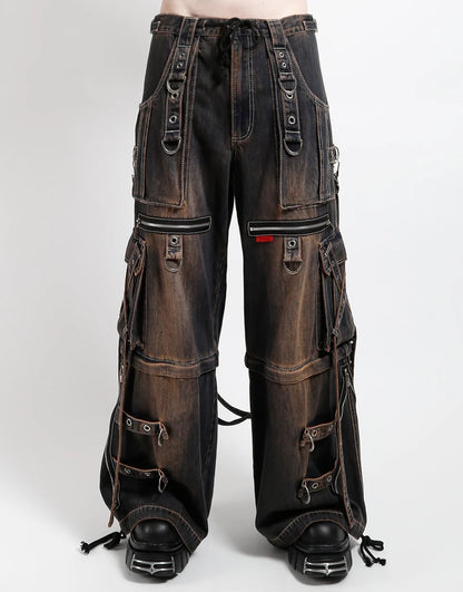 X-Strap Pant Dirty Wash Blue Denim