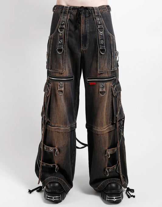 X-Strap Pant Dirty Wash Blue Denim