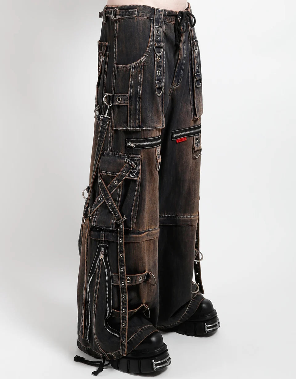 X-Strap Pant Dirty Wash Blue Denim