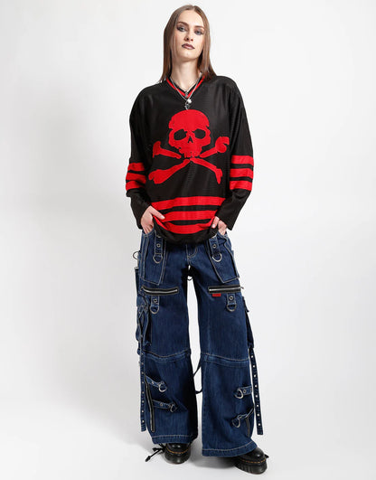 Tripp NYC X-Strap Pant - Dark Blue Denim