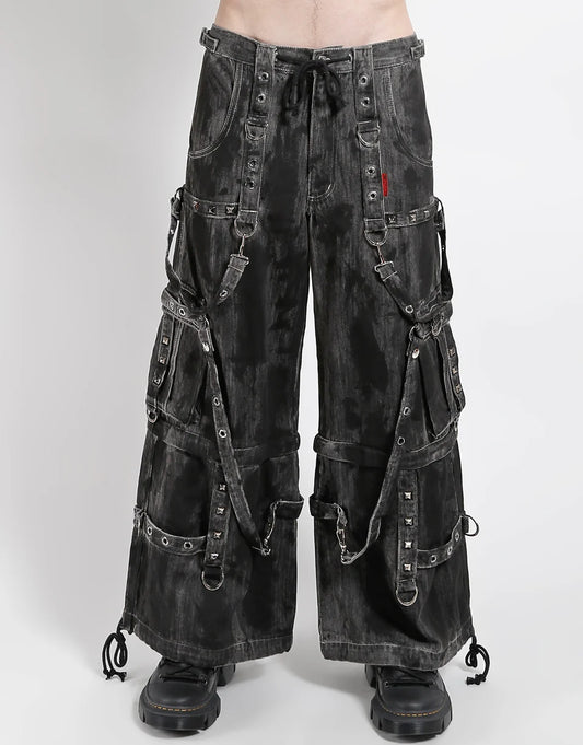 Denim Strap Pant Black Ink Wash