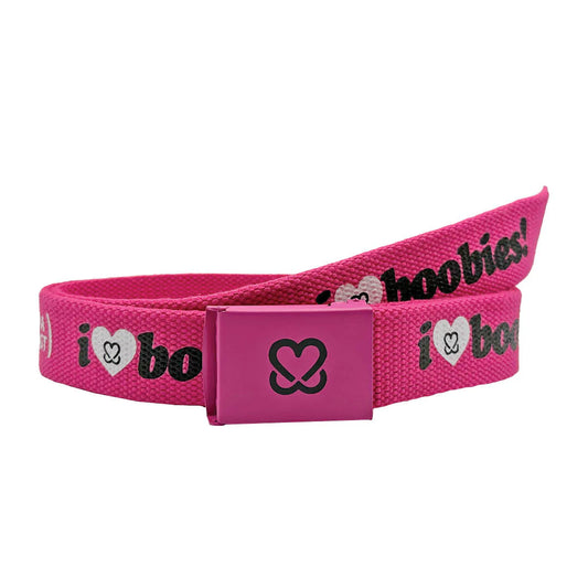 I LOVE BOOBIES! BELT - Pink