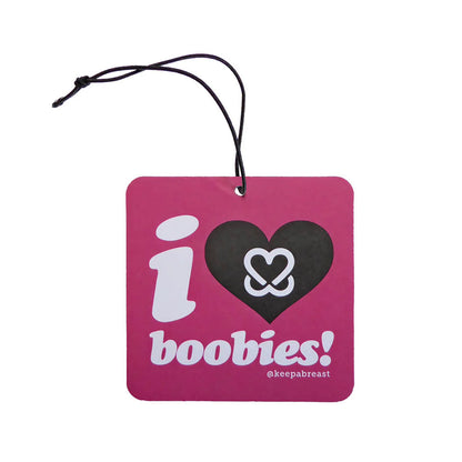 I love boobies! Air Freshener - Pink