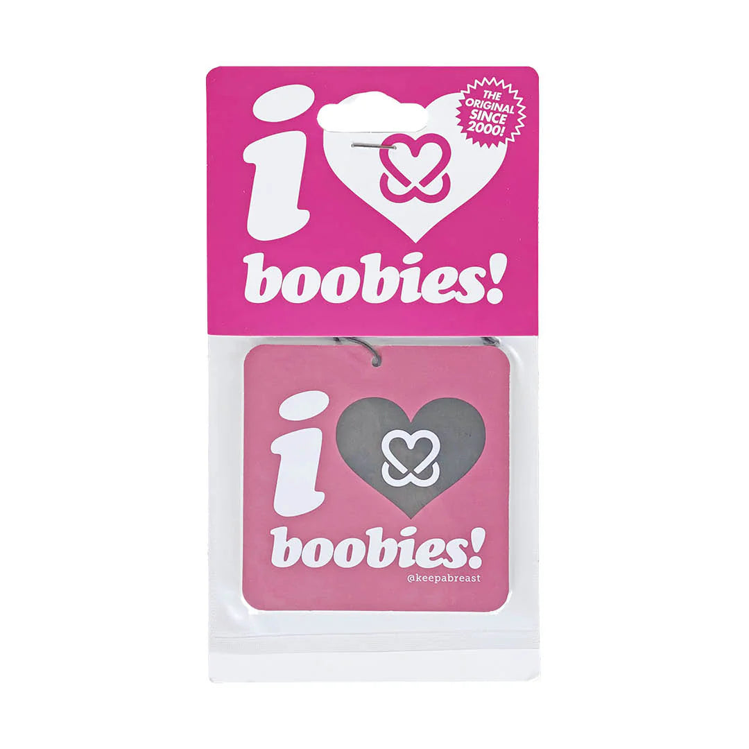 I love boobies! Air Freshener - Pink