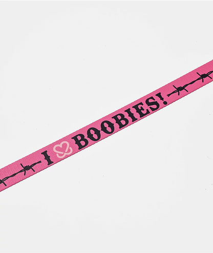 i love boobies!® Barbed Pink Web Belt