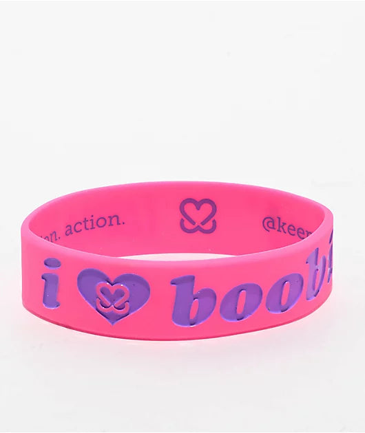 I LOVE BOOBIES! BRACELETS NEON PINK/PURPLE - Rogue