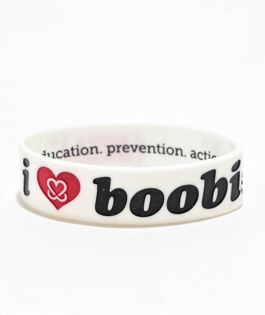 i love boobies!® Classic Bracelet White/Black/Red - Rogue