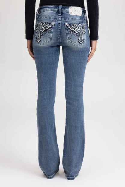 Miss Me Kezia Cross Bootcut Jeans