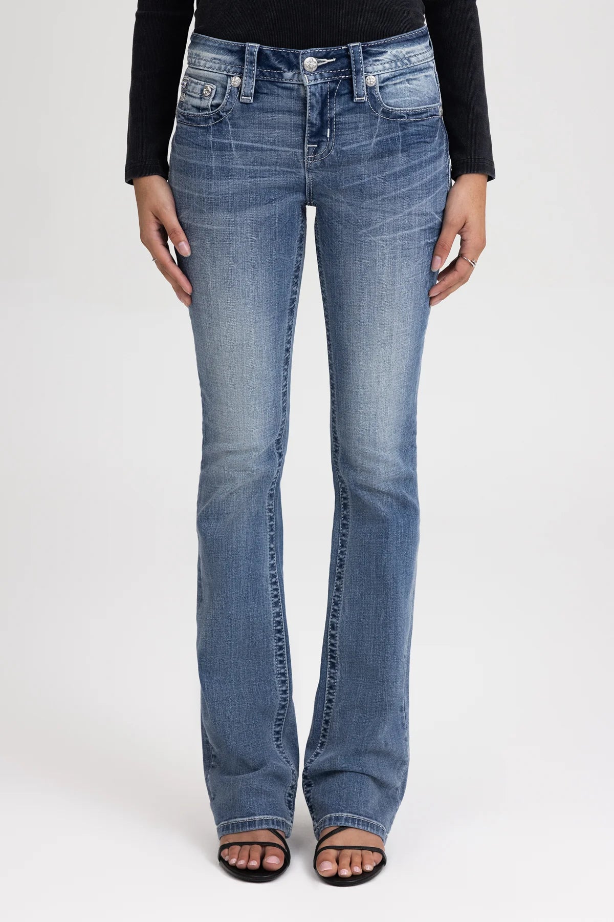 Miss Me Kezia Cross Bootcut Jeans