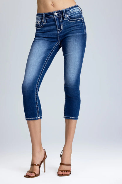 Miss Me Ellora Fleur Capri Jeans