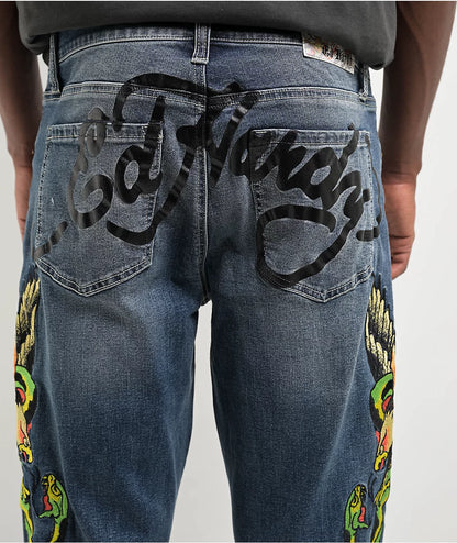 Ed Hardy Eagle Snake Slim Jeans