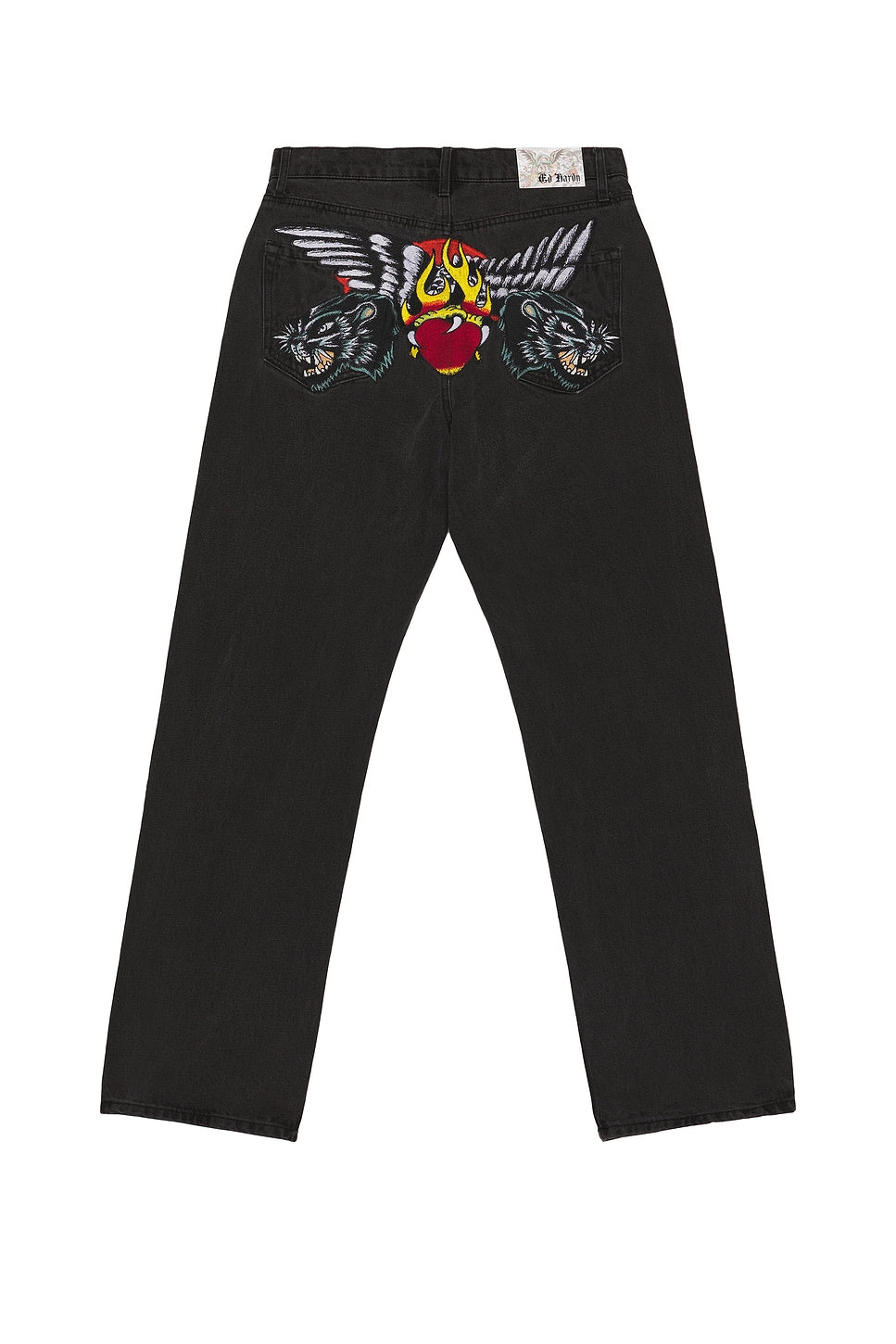 Ed Hardy Panther Wings Loose Fit Jeans