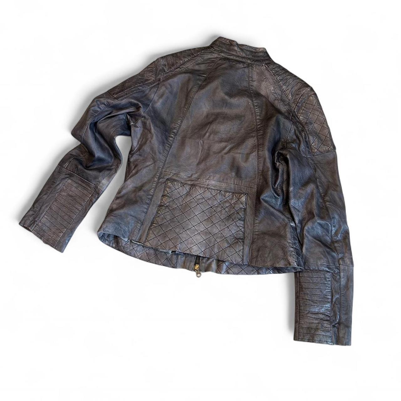 Vintage CKN Y2K Quilted Leather Jacket Grey