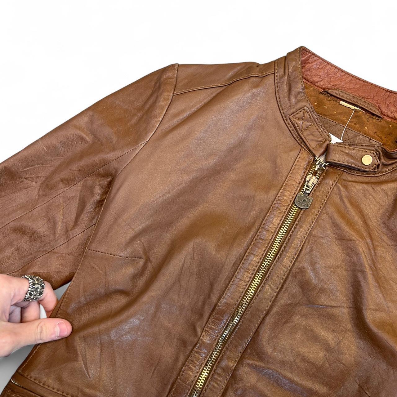 Vintage Laura Clement Moto Brown Aged Jacket