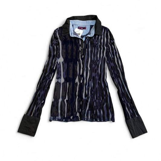 Collared Button Up One Step Long Sleeve Y2K