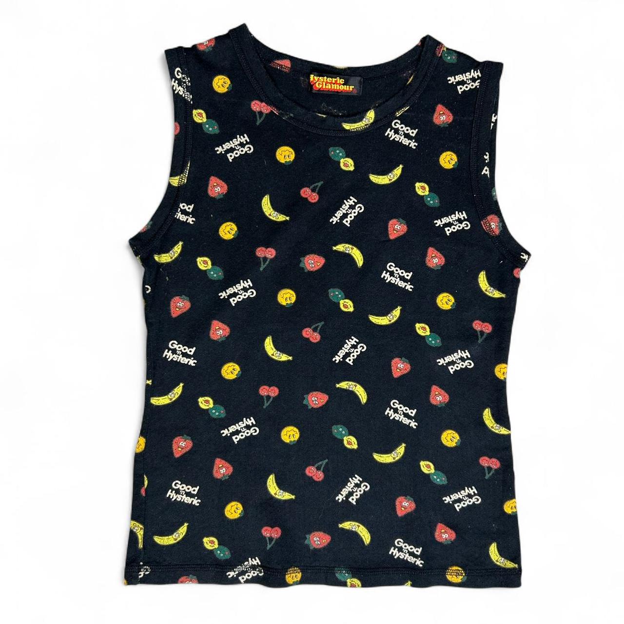 Hysteric Glamour 90s Vintage Black Fruits Tank Top
