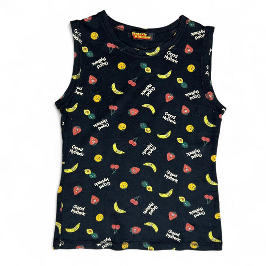 Hysteric Glamour 90s Vintage Black Fruits Tank Top
