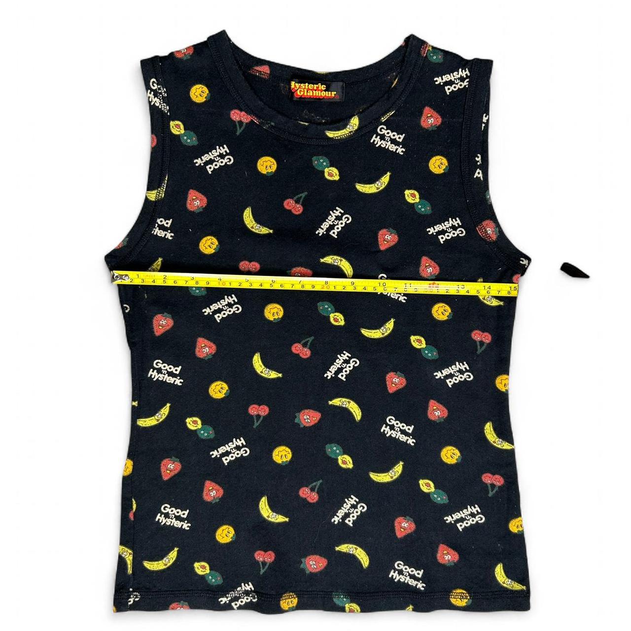 Hysteric Glamour 90s Vintage Black Fruits Tank Top