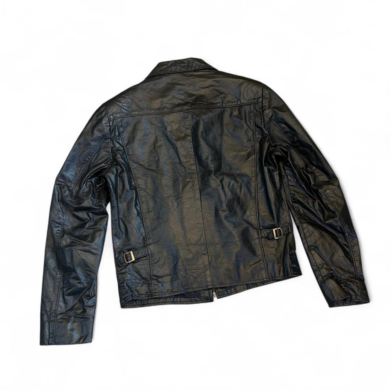 Vintage Women's Leather Biker Jean-Pierre Moto Black Y2K