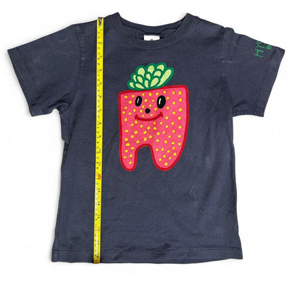 Hysteric Glamour Women's Navy and Red T-shirt