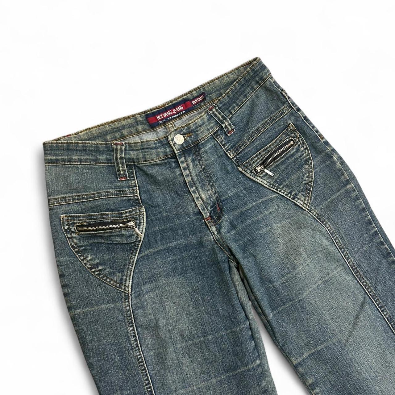 Women's Zipper Pocket Grunge Jeans