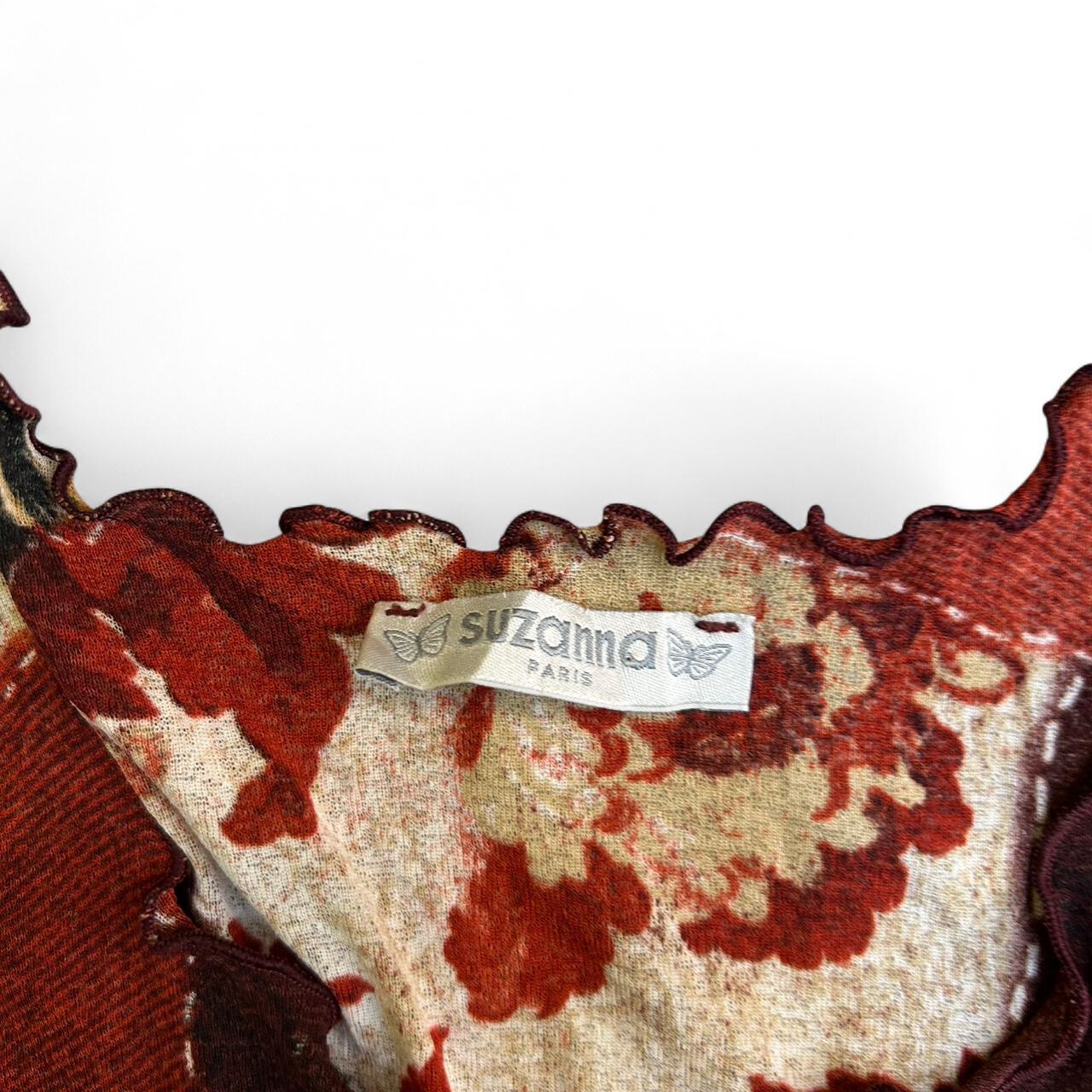 Y2K Patched Cheetah Flare Long Sleeve