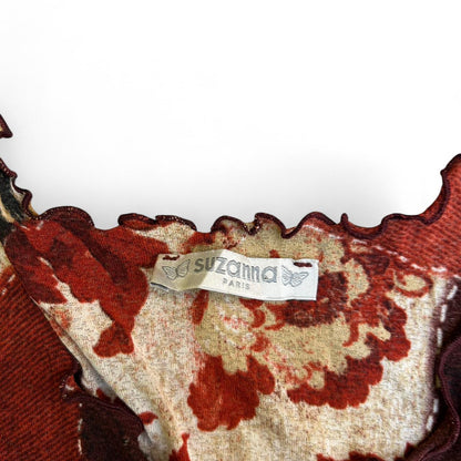 Y2K Patched Cheetah Flare Long Sleeve