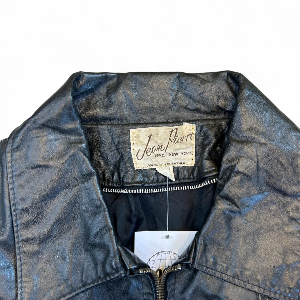 Vintage Women's Leather Biker Jean-Pierre Moto Black Y2K