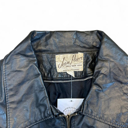 Vintage Women's Leather Biker Jean-Pierre Moto Black Y2K