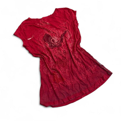 FANG Butterfly Baby Tee Y2K