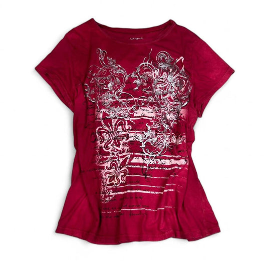 Y2K Script Winged Tee