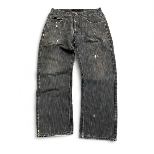 Southpole Black Washed Baggy Jeans