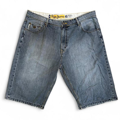 Y2K Pepe Jeans Men's Blue and Grey Shorts