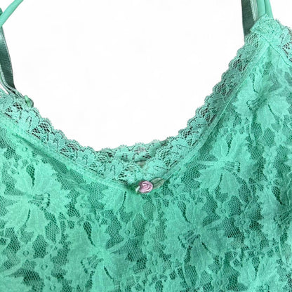Y2K Teal Mermaid Lace Cami