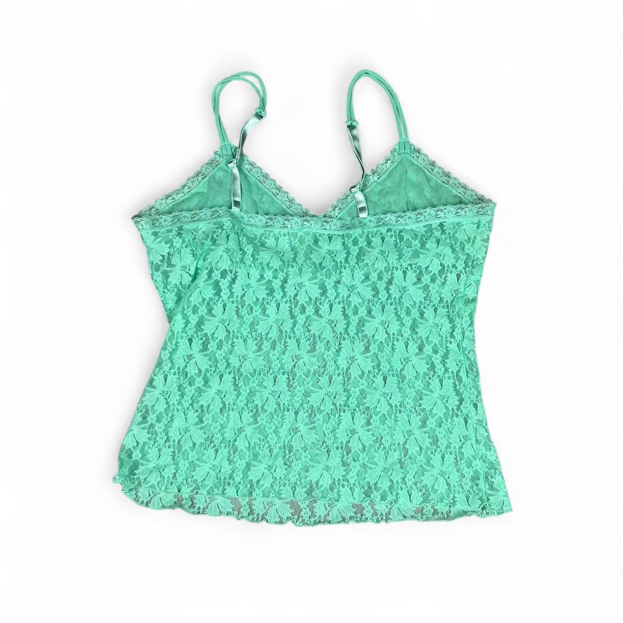 Y2K Teal Mermaid Lace Cami