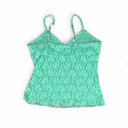 Y2K Teal Mermaid Lace Cami