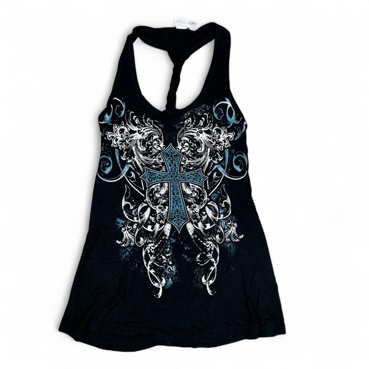 Y2K Cross Bedazzled Tank