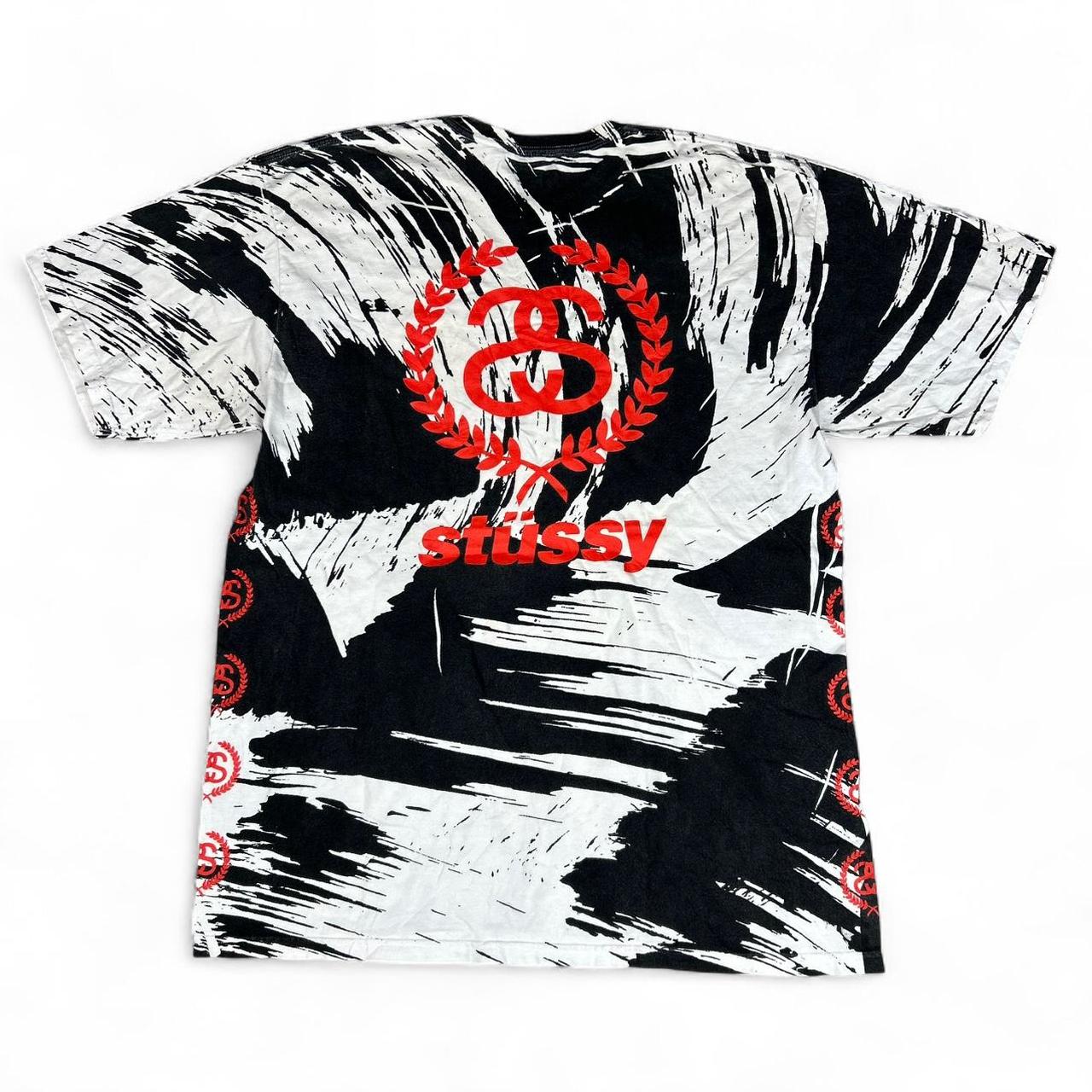 Stussy Black and White Oversized Tee