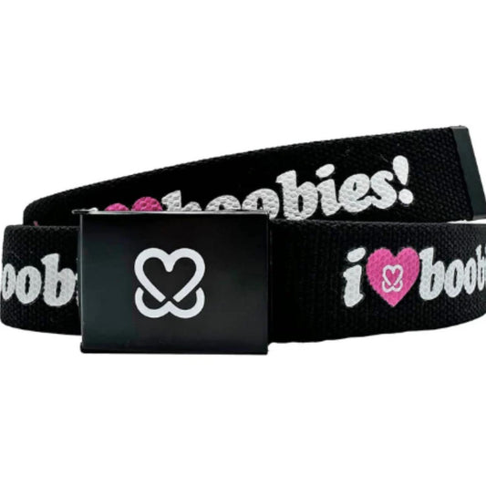 I LOVE BOOBIES! BELT - Black