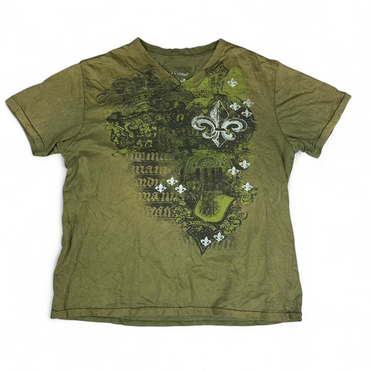 Army Green Fleur De Lis Tee