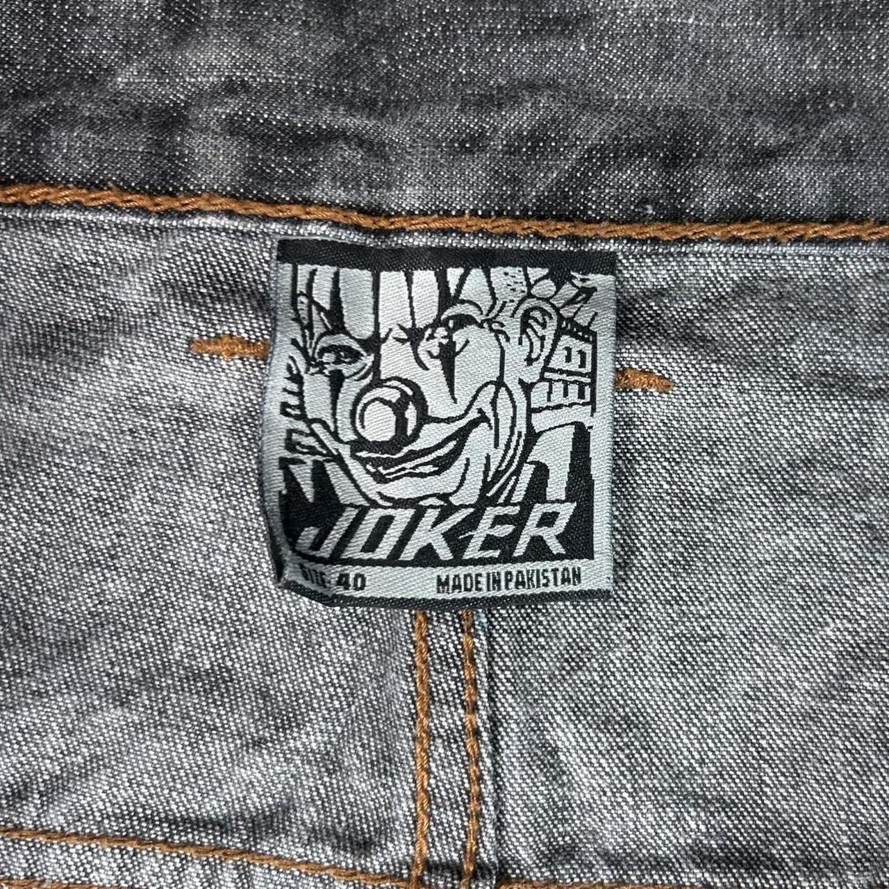Y2K Joker Brand Grey Baggy Jeans
