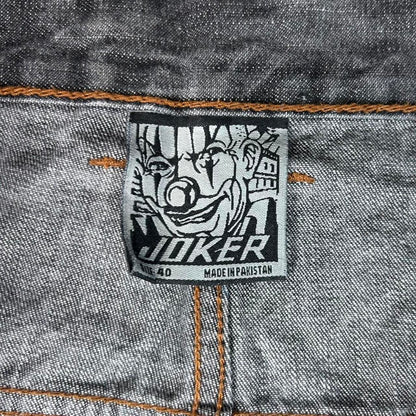 Y2K Joker Brand Grey Baggy Jeans