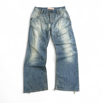 EDC Baggy Pocket Distressed Jeans