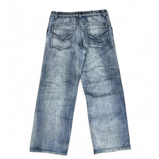 Y2K Dognose Baggy Light Wash Jeans