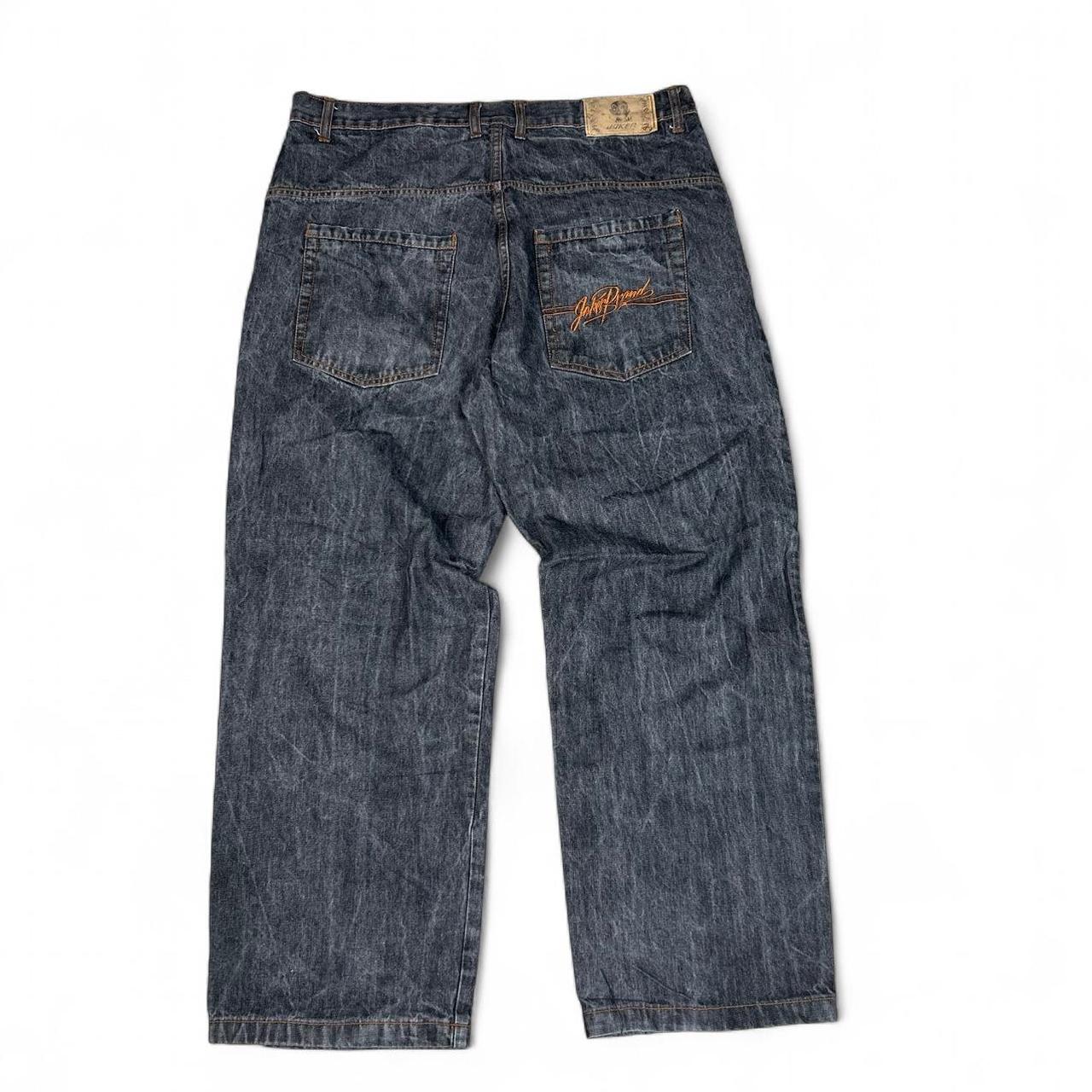 Y2K Joker Brand Grey Baggy Jeans