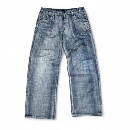 Y2K Dognose Baggy Light Wash Jeans