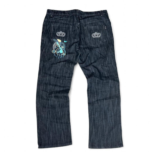 Vintage Crown Baggy Dark Wash Jeans