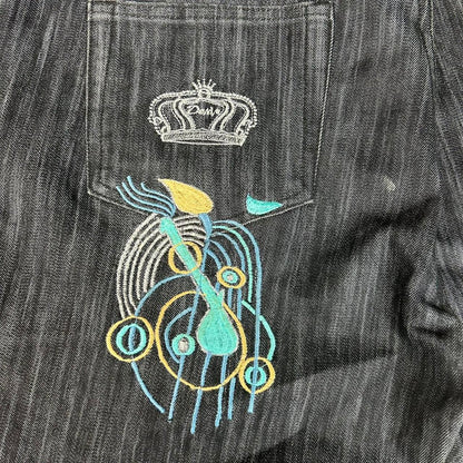 Vintage Crown Baggy Dark Wash Jeans